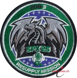 Bild von SpaceX 25 CRS Commercial Resupply Services NASA Abzeichen Patch